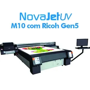 Impressora UV M10 com cabeças Ricoh Gen5